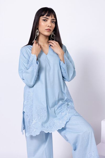Embroidered | Crosshatch Poplin | Kurta | GBP 15.00