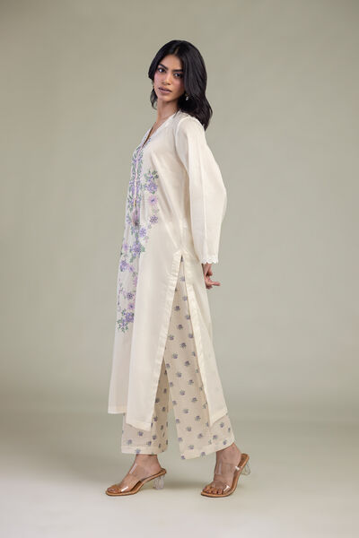 Embroidered | Cambric | Floral Cambric Pants | GBP 25.00
