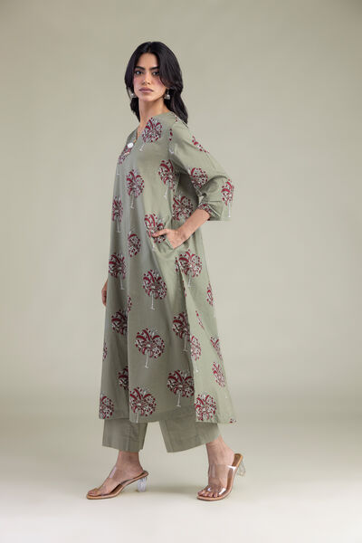 Printed | Cambric | Green Solid Pants | GBP 25.00
