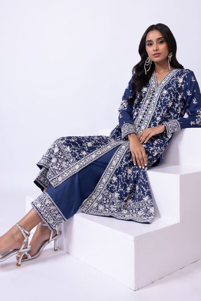 Embroidered | Polyester Crinkle Chiffon | Kurta | GBP 19.50