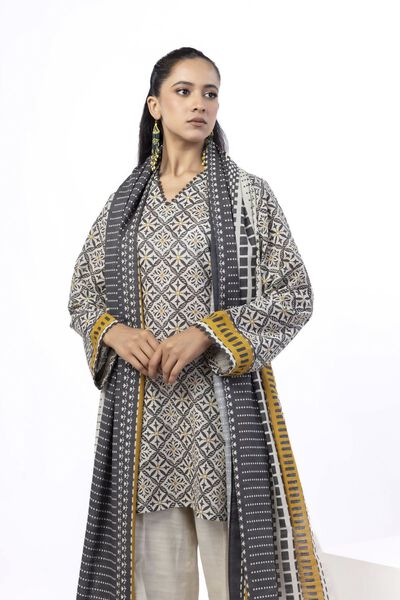 Printed | Light Khaddar | Tailored 3 Piece | GBP 40.00