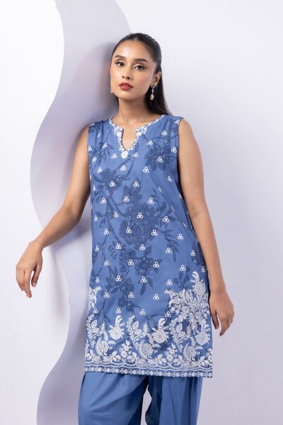 Embroidered | Crosshatch Raw Silk | Kurta | GBP 40.00