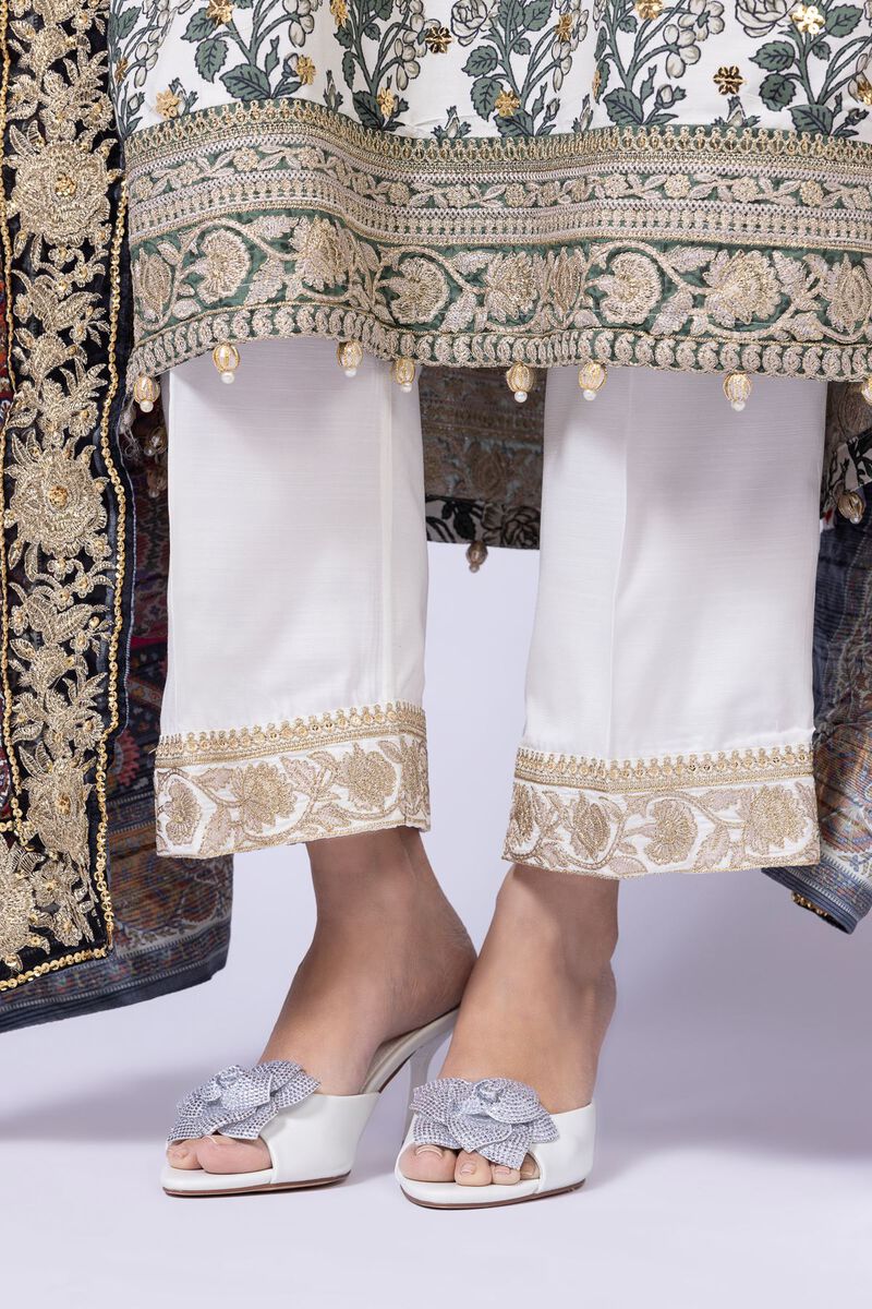 Embroidered | Russian Raw Silk | Pants | GBP 7.50