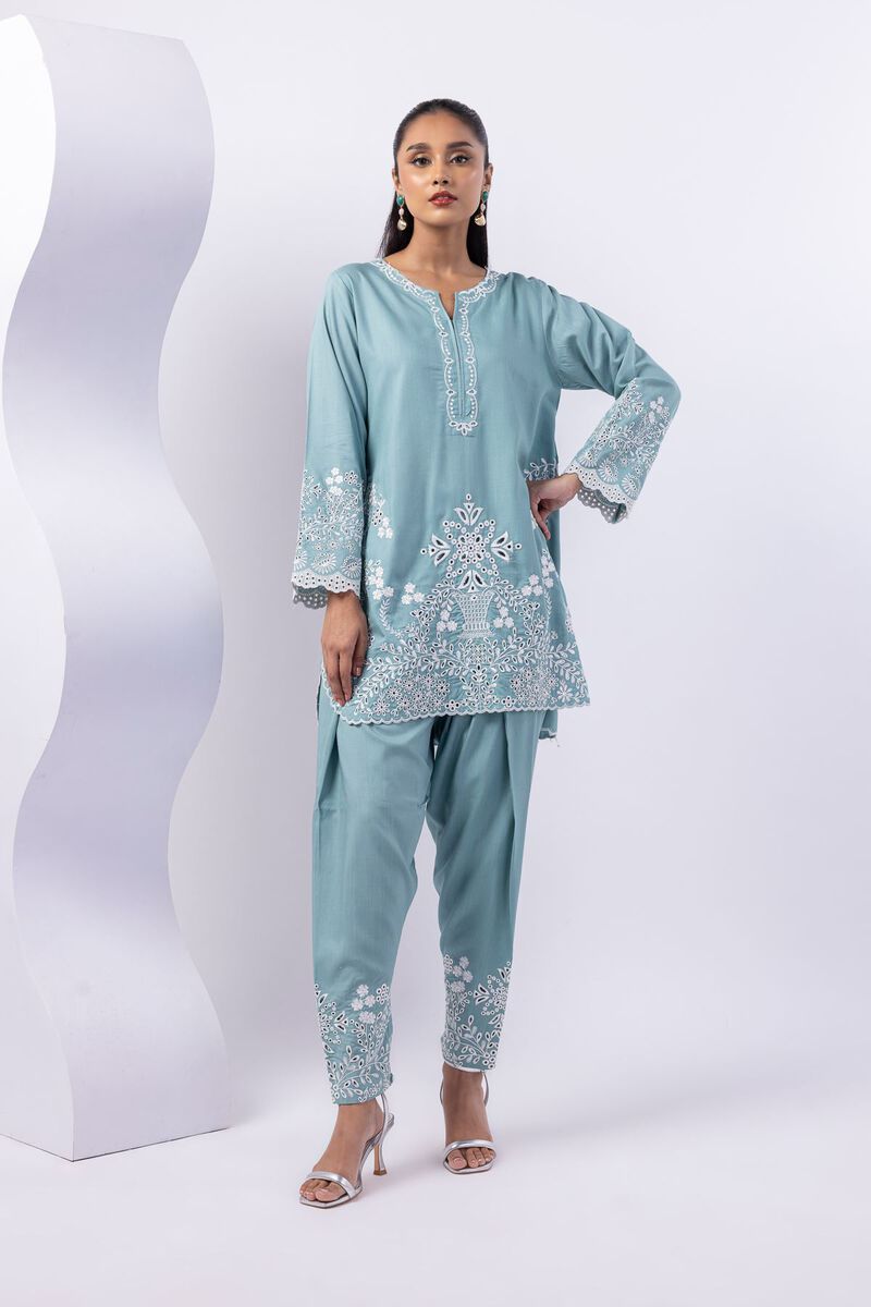 Embroidered | Crosshatch Raw Silk | Kurta | GBP 50.00