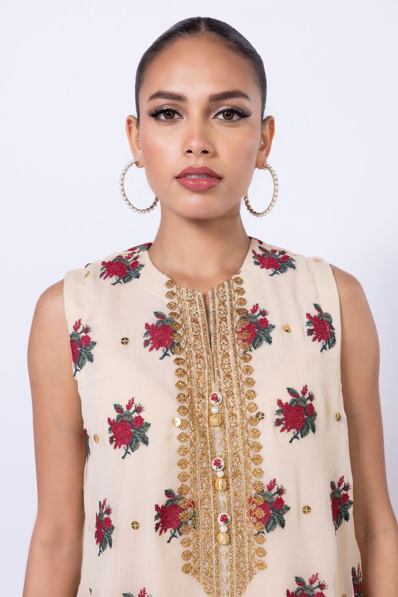 Embroidered | Polyester Crinkle Chiffon | Kurta | GBP 24.00