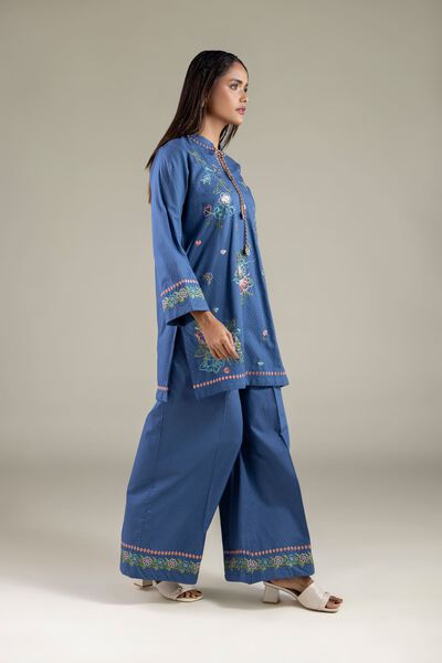 Embroidered | Cotton Dobby | Pants | GBP 20.00