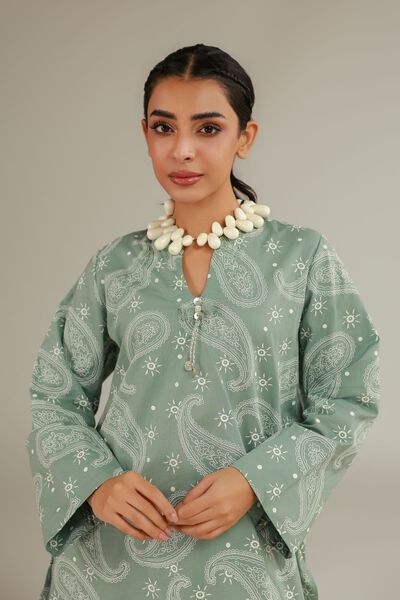 Cambric | Green Cambric Kurta | GBP 25.00