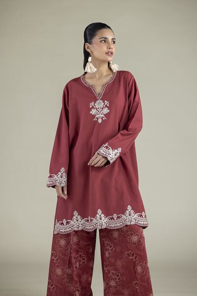 Embroidered | Cambric | Tailored 2-Piece Set | GBP 45.00