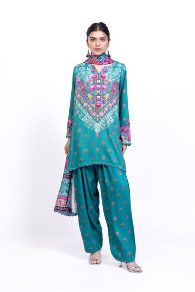 Embroidered | Satin | Kurta | GBP 15.00