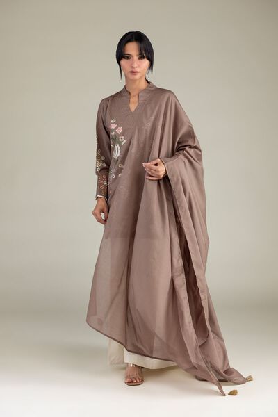 Embroidered | Lawn | Brown Lawn Dupatta | GBP 30.00