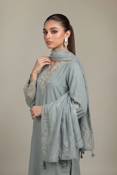 Embroidered | Raw Silk | Longline Silk Kurta | GBP 60.00