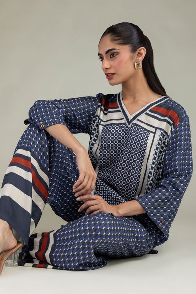 Embroidered | Viscose Crepe | Viscose V-Neck Tunic | GBP 17.50