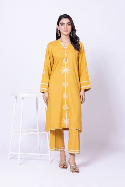 Embroidered | Dull Raw Silk | Pants | GBP 6.00