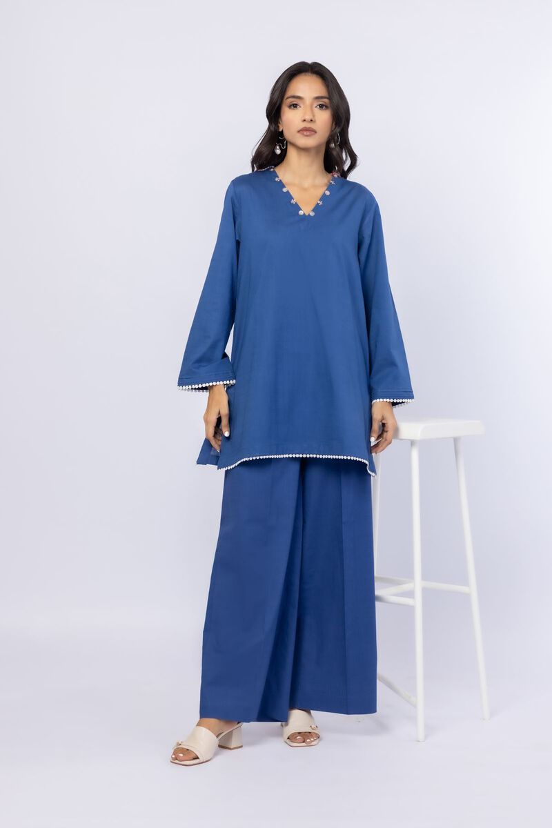 Embroidered | Crosshatch Poplin | Kurta | GBP 25.00