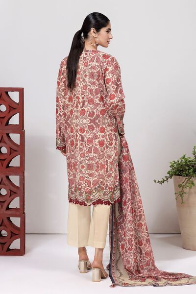 Slub Lawn | Embroidered | Fabrics 3 Piece | GBP 12.50