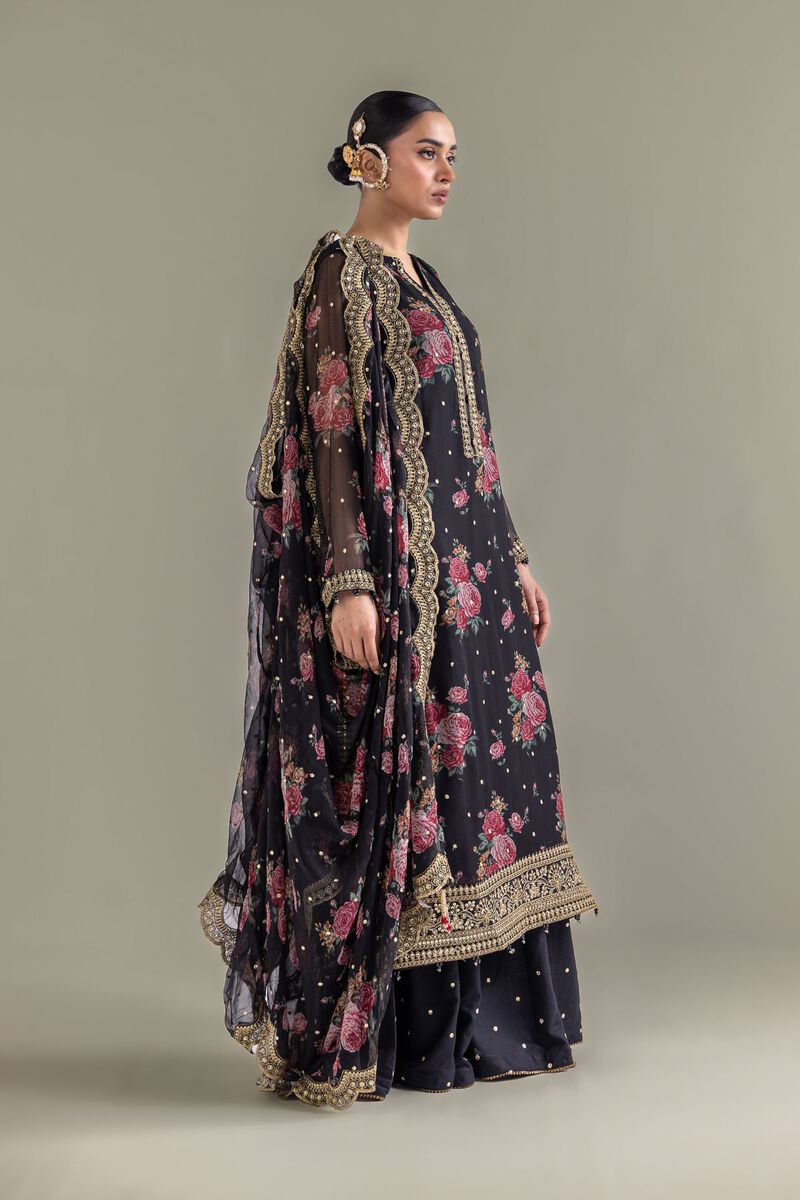 Embroidered | Chiffon | Floral 3-Piece Set | null