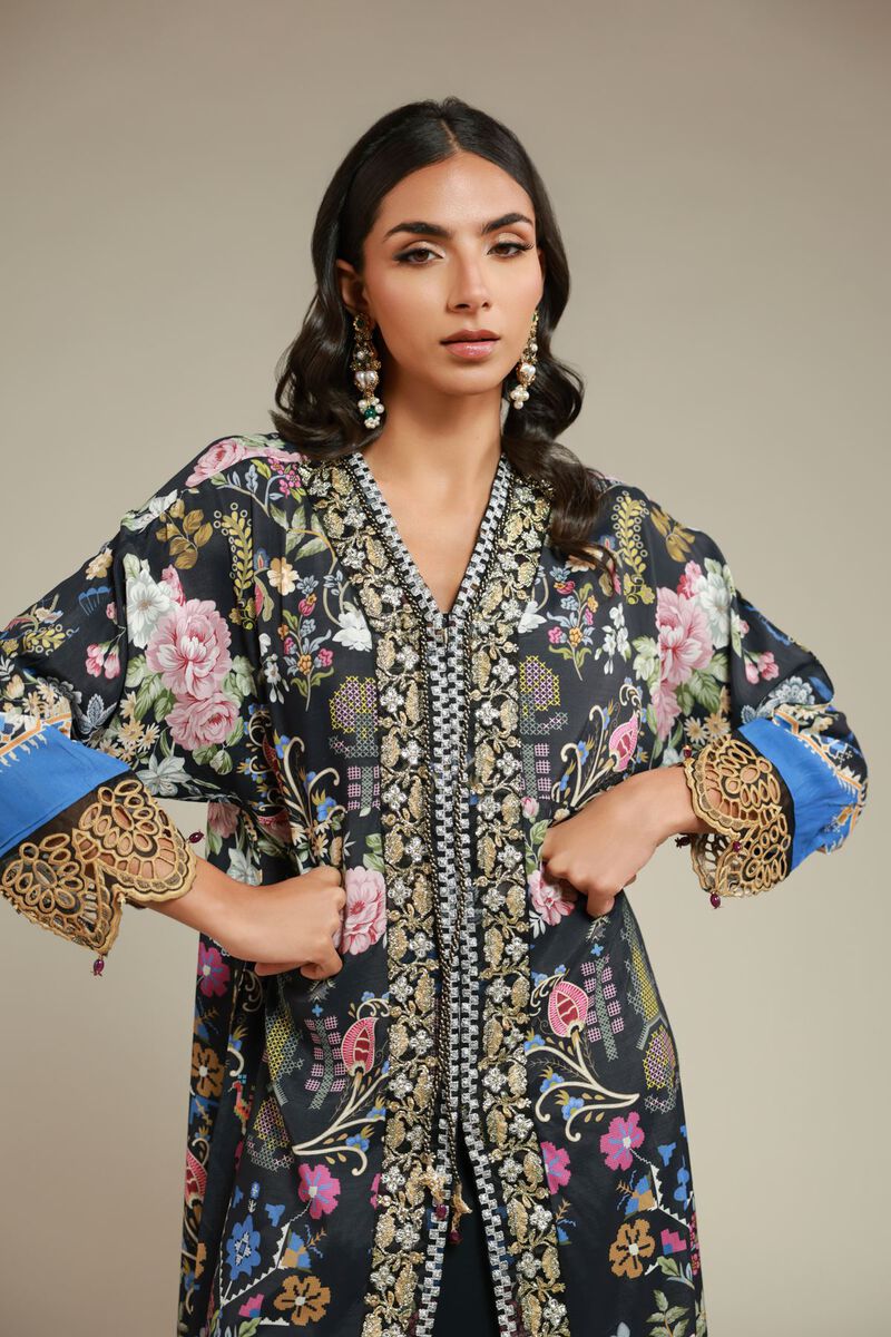 Embroidered | Raw Silk | 2 Piece Co-ord Set | Top and Bottom | null