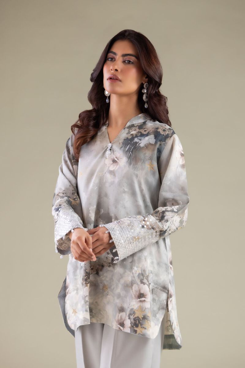 Embroidered | Raw Silk | Floral Embellished Kurta | GBP 40.00