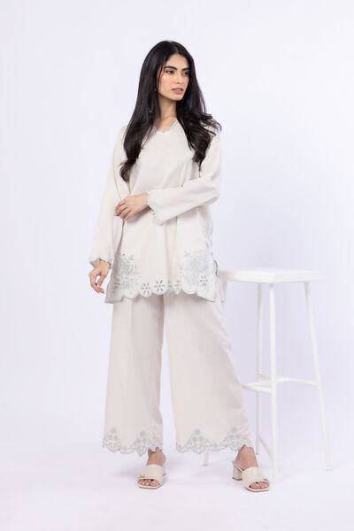 Embroidered | Linen Cotton | Pants | GBP 20.00