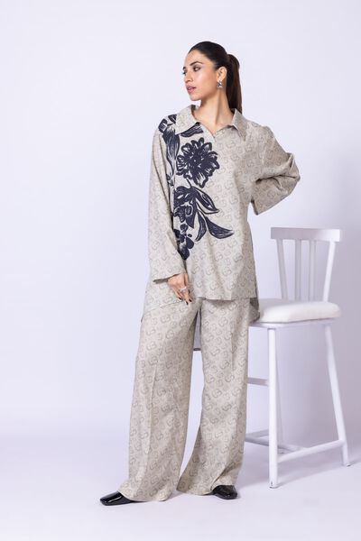Printed | Dull Raw Silk | Trousers | GBP 4.50