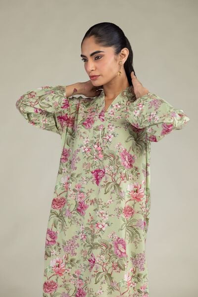 Printed | Cotton Viscose | Floral Longline Kurta | GBP 25.00