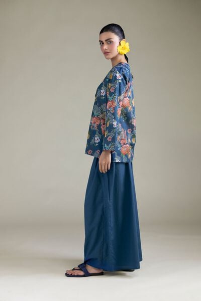 Embroidered | Cambric | Blue Cambric Trousers | GBP 20.00