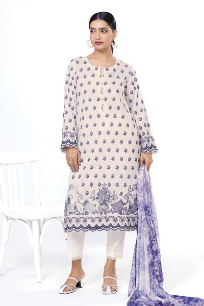 Embroidered | Dobby | Fabrics 3 Piece | GBP 32.50