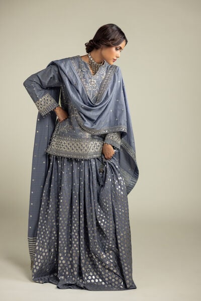 Embroidered | Raw Silk | Silk Tailored 3-Piece | GBP 185.00