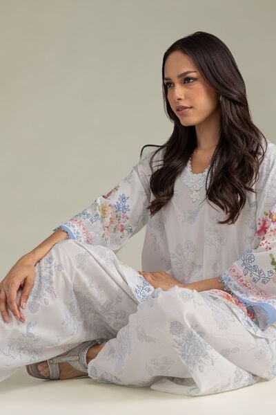 Printed | Cambric | Floral Cambric Kurta | GBP 15.00