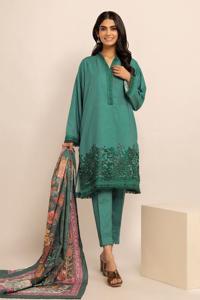 Embroidered | Karandi | Fabrics 3 Piece | null