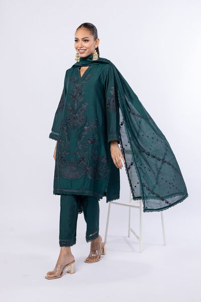 Embroidered | Cotton Net | Dupatta | GBP 20.00