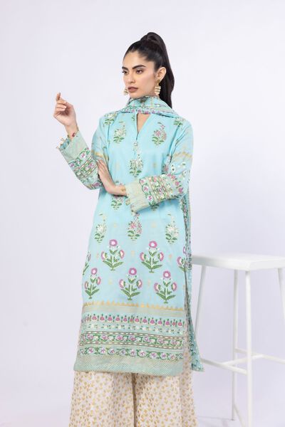 Printed | Voile | 3 Piece Co-ord Set | GBP 100.00