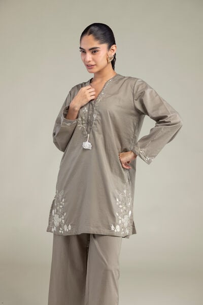 Embroidered | Cotton Dobby | Short Cotton Kurta | GBP 35.00
