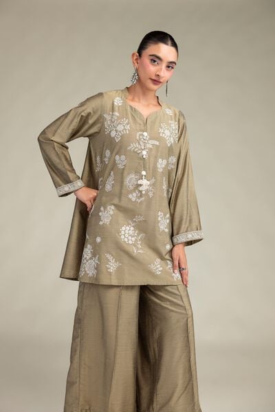 Printed | Raw Silk | Floral Silk Kurta | GBP 45.00