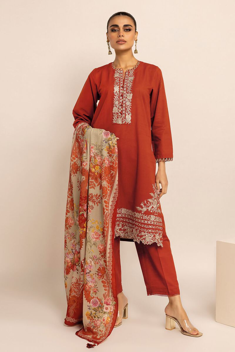 Embroidered | Crosshatch | Fabrics 3 Piece | null