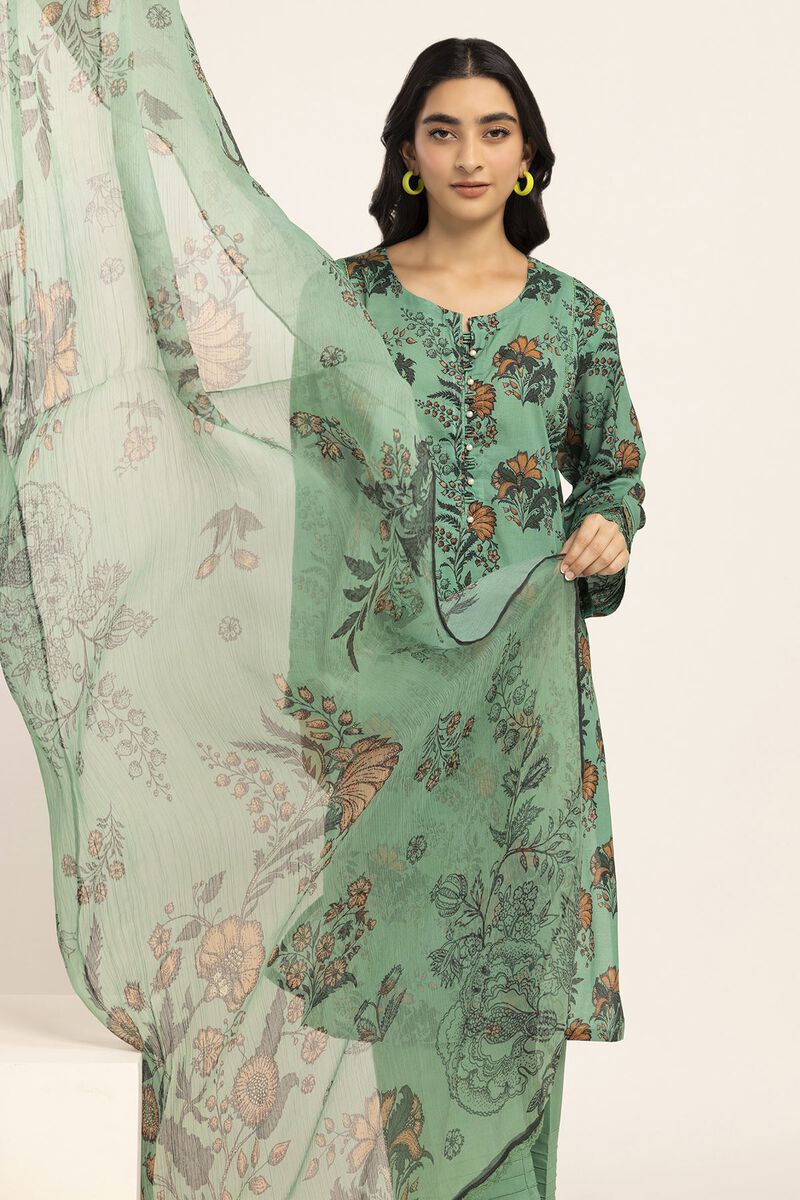 Printed | Cambric | Fabrics 3 Piece | null