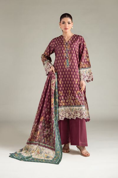 Embroidered | Jacquard | Fabrics 3 Piece | GBP 40.00