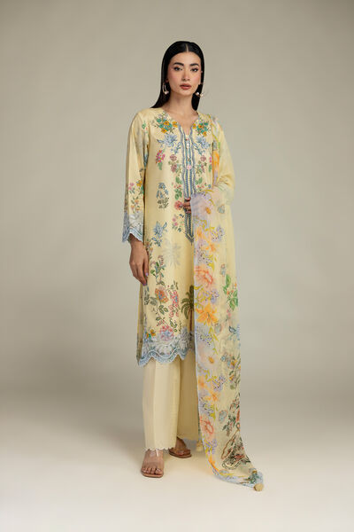 Embroidered | Cambric | Tailored 3-Piece Cambric | GBP 70.00
