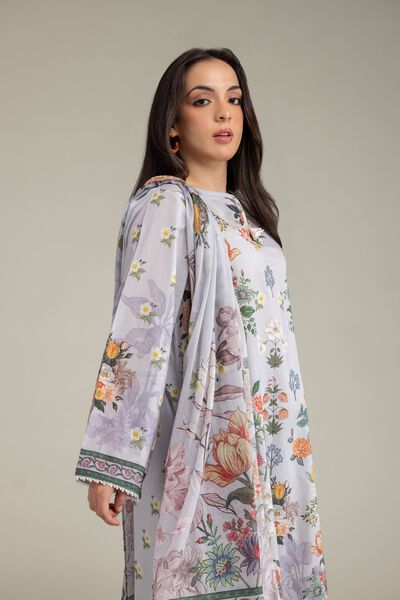 Embroidered | Cambric | Fabrics 3 Piece | GBP 45.00