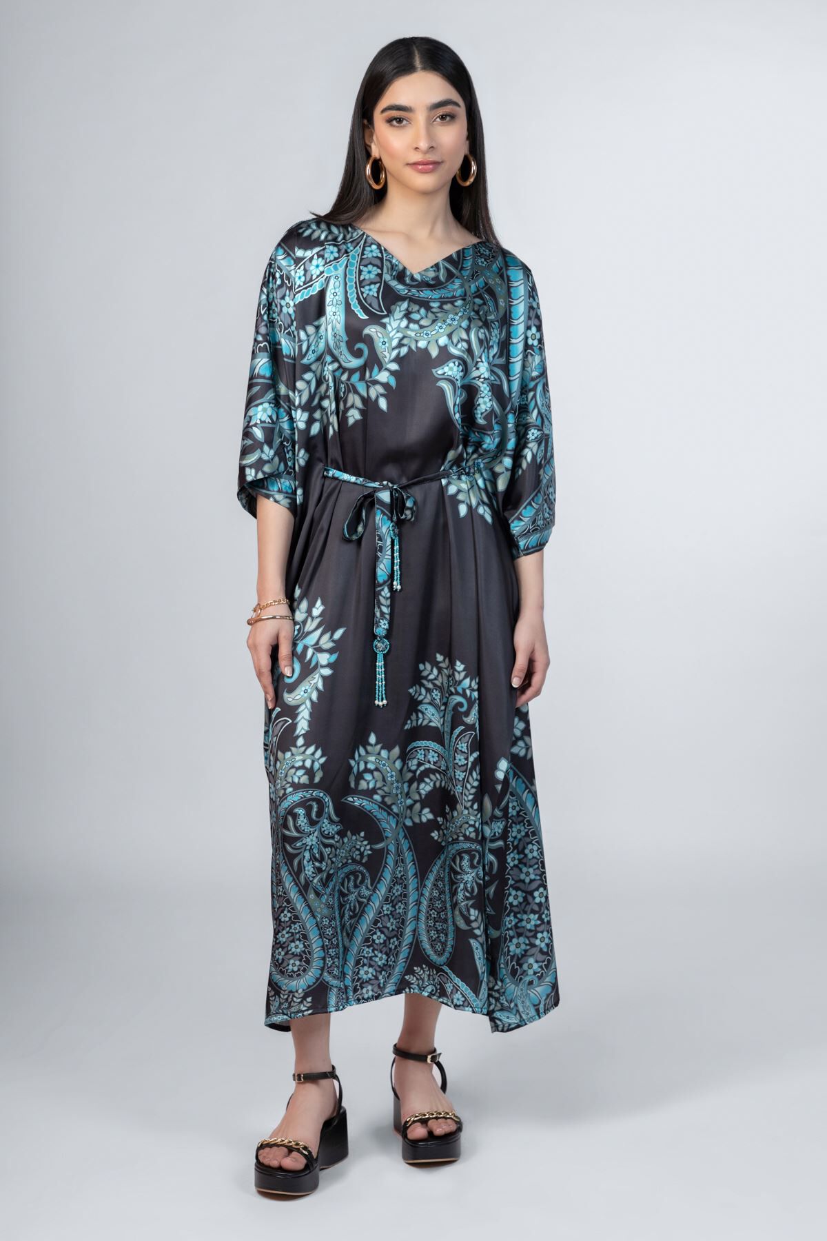 Buy Maxi Dress 0.0 N A WSCD24105 VG BLACK Khaadi United Kingdom