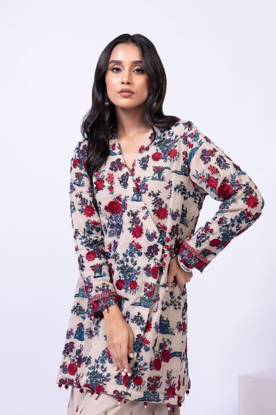 Embroidered | Polyester Crinkle Chiffon | Kurta | GBP 19.50