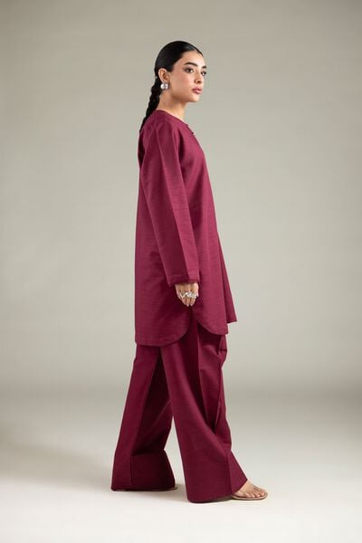 Dyed | Textured Cotton | Wide Fit Pants | GBP 15.00
