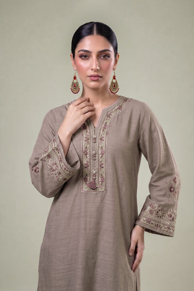 Embroidered | Light Khaddar | Longline Embroidered Kurta | GBP 45.00