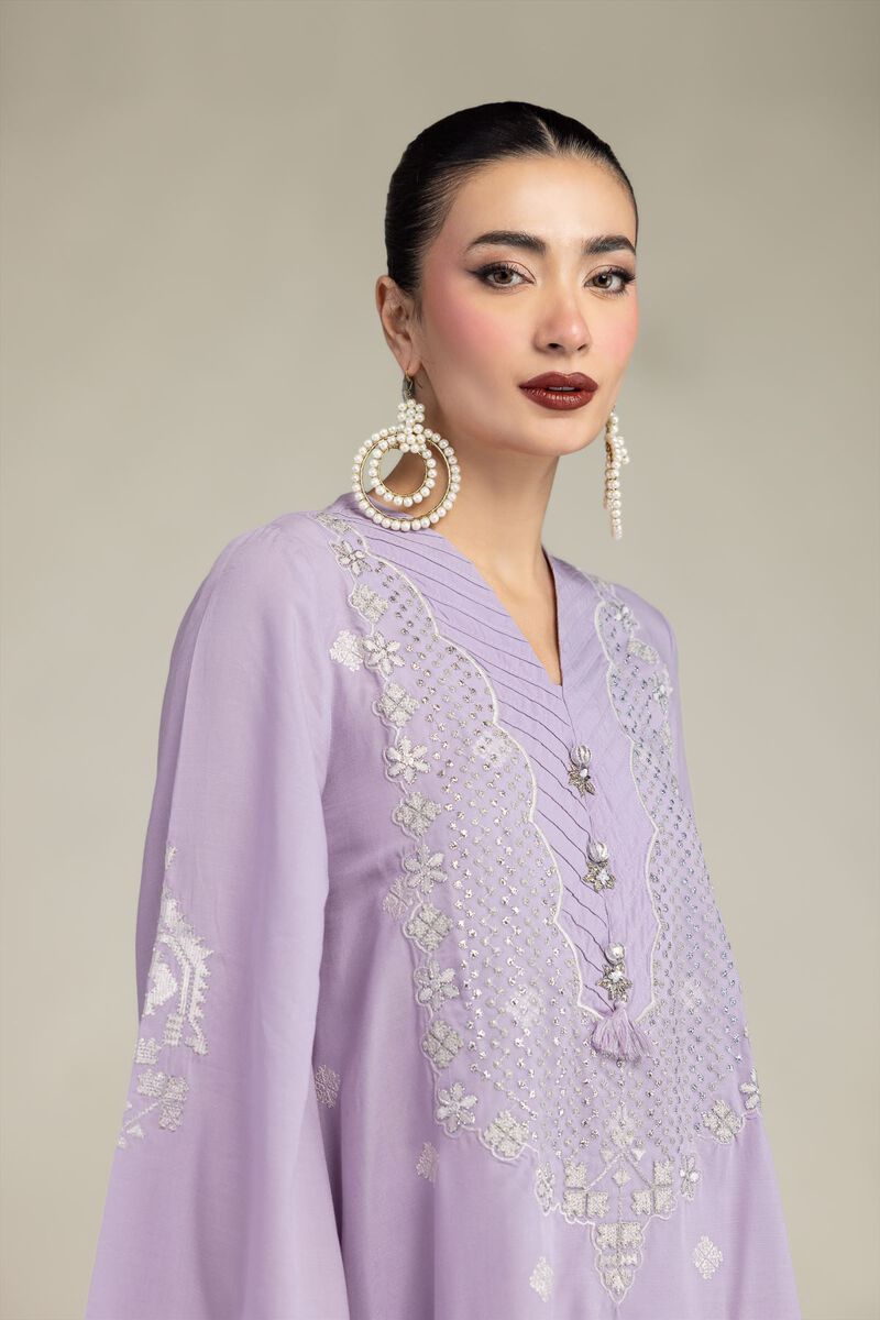 Embroidered | Raw Silk | Long Embroidered Kurta | GBP 50.00