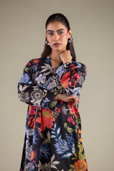 Printed | Cambric | Floral V-Neck Kurta | GBP 20.00