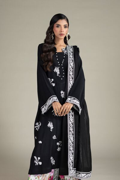 Embroidered | Raw Silk | Tailored 3-Piece Set | GBP 70.00