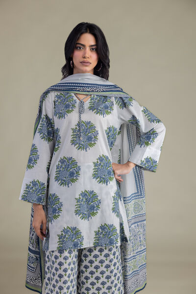 Printed | Cambric | Floral V-Neck Kurta | GBP 30.00