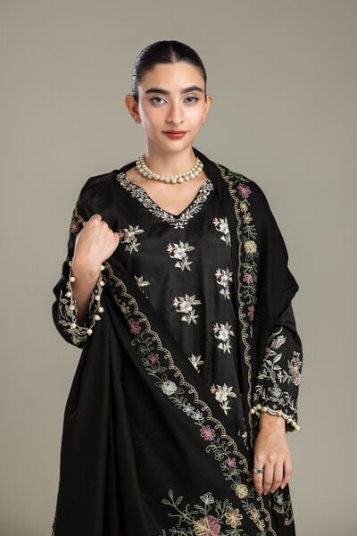 Embroidered | Raw Silk | Thai Silk Shawl | GBP 35.00