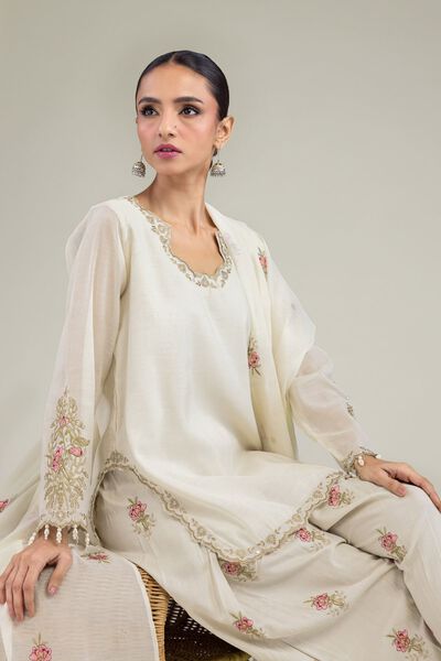 Embroidered | Paper Silk | Kurta | GBP 45.00
