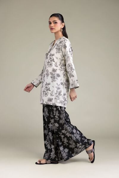 Printed | Cotton Viscose | Black Cotton Pants | GBP 25.00